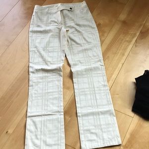 white burberry pants